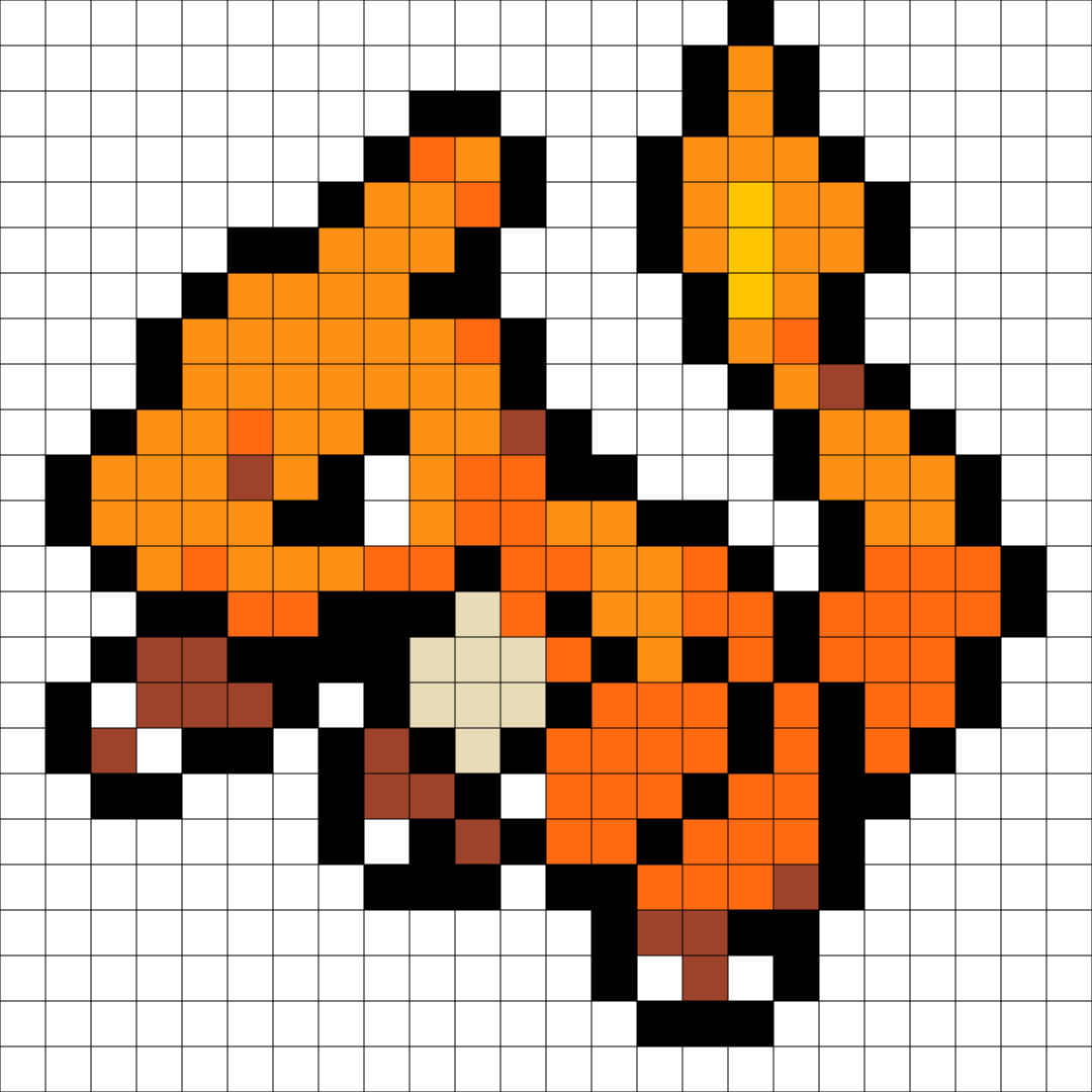 Charmeleon Pixel Art Kit — Kit No. 5 build map