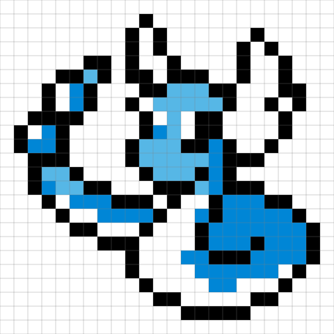 Dragonair Pixel Art Kit — Kit No. 148 build map