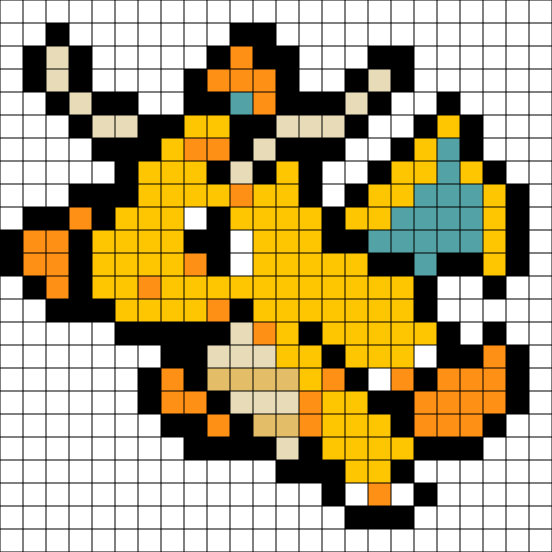 Dragonite Pixel Art Kit — Kit No. 149 build map