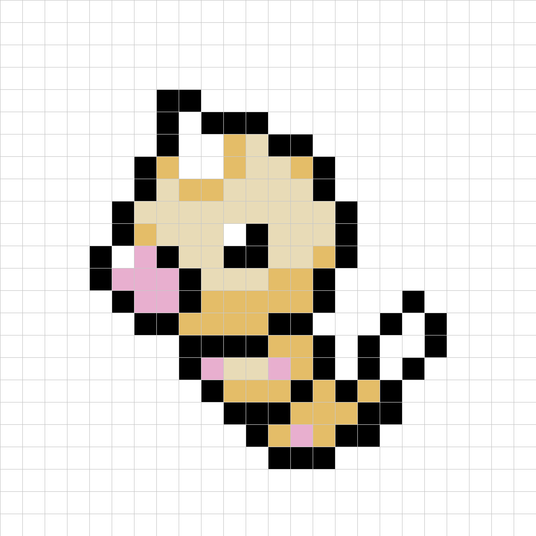 Weedle Pixel Art Kit — Kit No. 13 build map